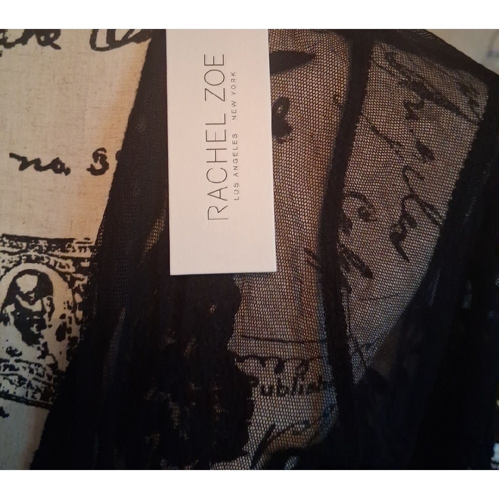 NWT Rachel Zoe Sheer Black Lace Kimono Cover Up O/S - Picture 2 of 9